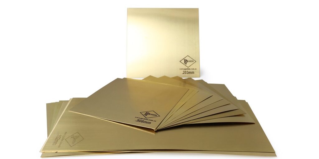 Brass Shim Sheet Sheets, Packets or Continuous Rolls PP Shim