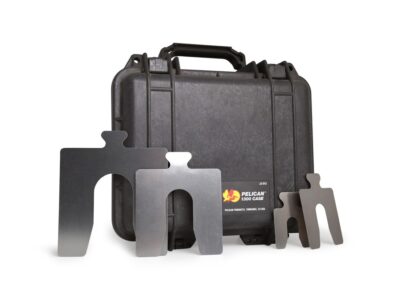Box of slotted shims for industrial use