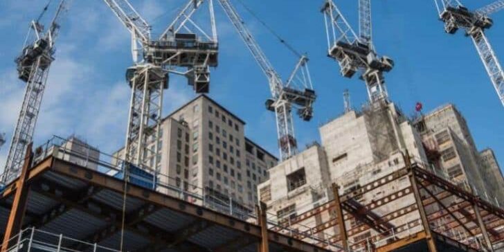 Construction site using PP Shim packers and shims