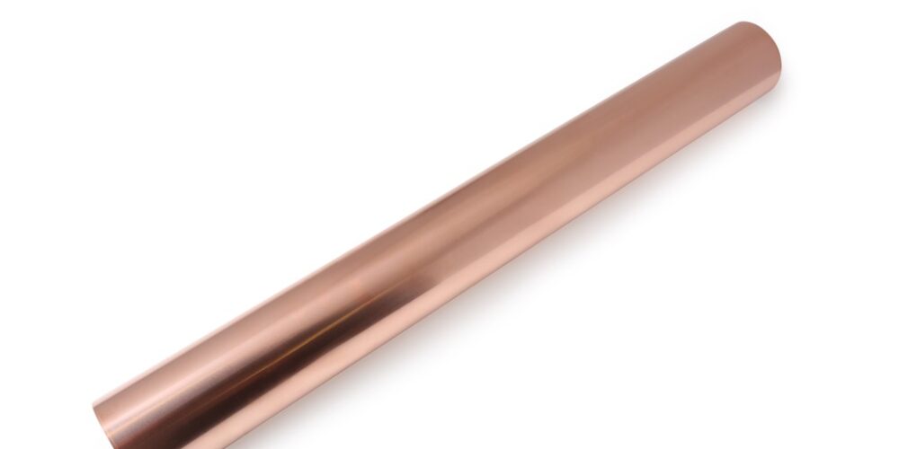 Long roll of copper shim stock