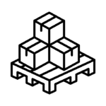 Pallet of boxes icon Pallet of boxes icon