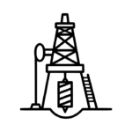 Mining drill equipment icon Mining drill equipment icon