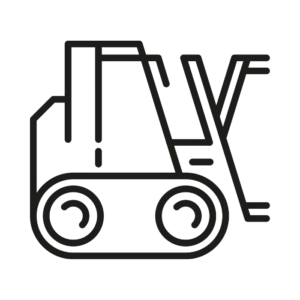 Tracked mining vehicle icon