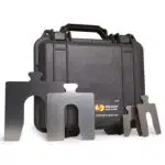 Shim kit in a hard carry case with slotted shims