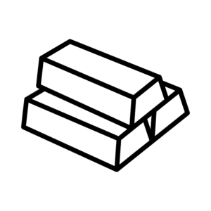 Stacked metal bars icon